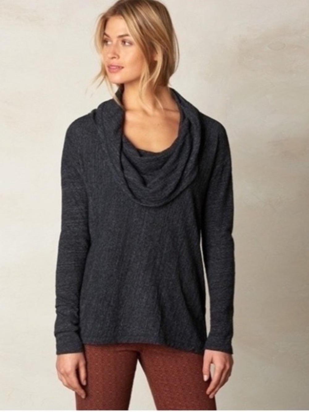 Prana Lightweight Cream Hooded Pullover
